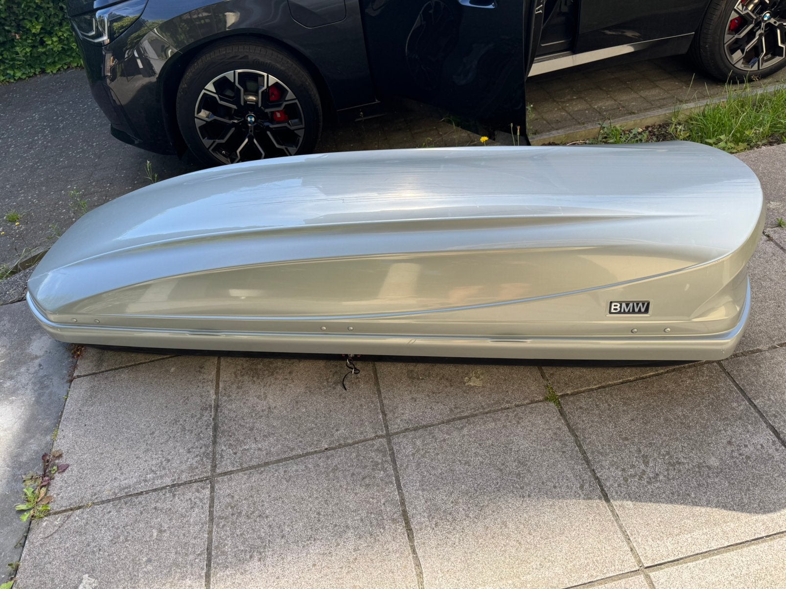 BMW DAKKOFFER 320L SILVER GREY in GOEDE STAAT!, Autos : Divers, Coffres de toit, Enlèvement, Comme neuf