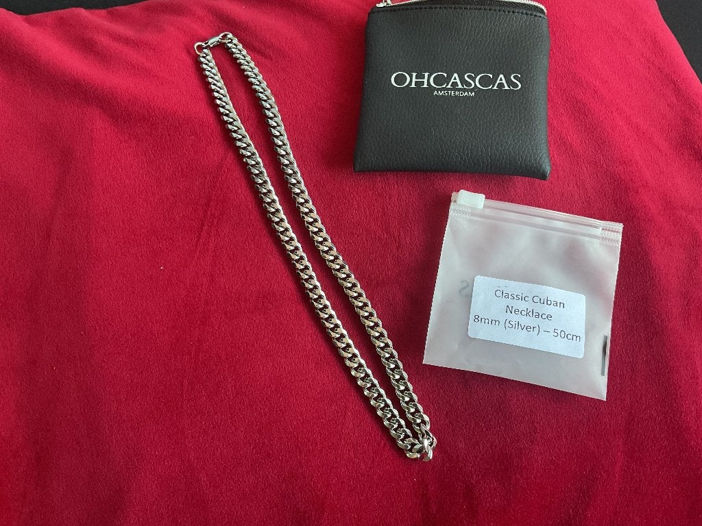 Collier gourmand Nice Cool (50 cm/8 mm), Bijoux, Sacs & Beauté, Colliers, Enlèvement ou Envoi, Neuf, Argent, Autres matériaux