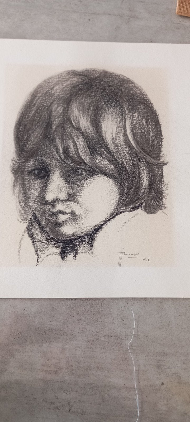 Dessin au fusain, Enlèvement, Dessin