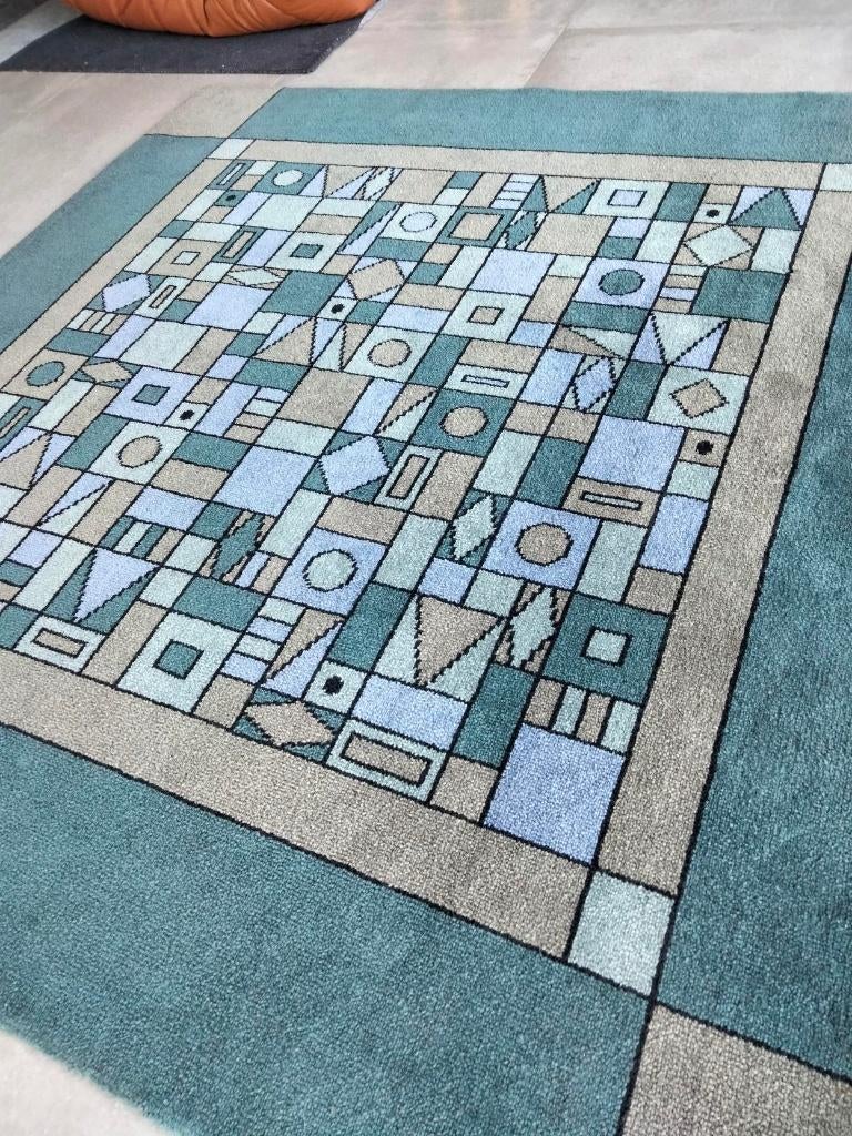 Vintage design tapijt 170 x 166cm Orly wool wol, Ophalen, Huis en Inrichting