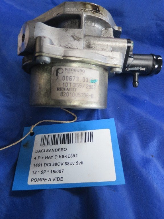 VACUUMPOMP Dacia Sandero I (BS) (8201005306-B), Dacia, Gebruikt, Mevr. I. Hauben, Rue de l'Espoir 34 34
4030  GRIVEGNÉE, BE