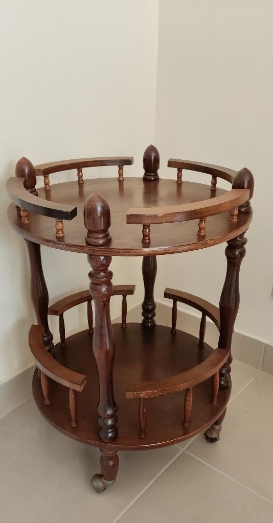 Mooie Vintage bijzettafel, Huis en Inrichting, Minder dan 55 cm, Gebruikt, Hout, Ophalen
