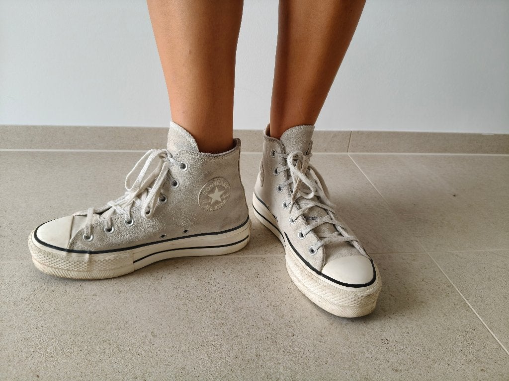 Plateforme Converse All Stars, Enlèvement ou Envoi, Beige, Sneakers et Baskets, Comme neuf
