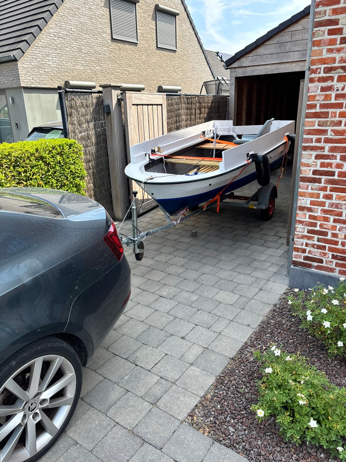 Vissersboot polyester, Watersport en Boten, Speedboten, Zo goed als nieuw, Polyester, Ophalen