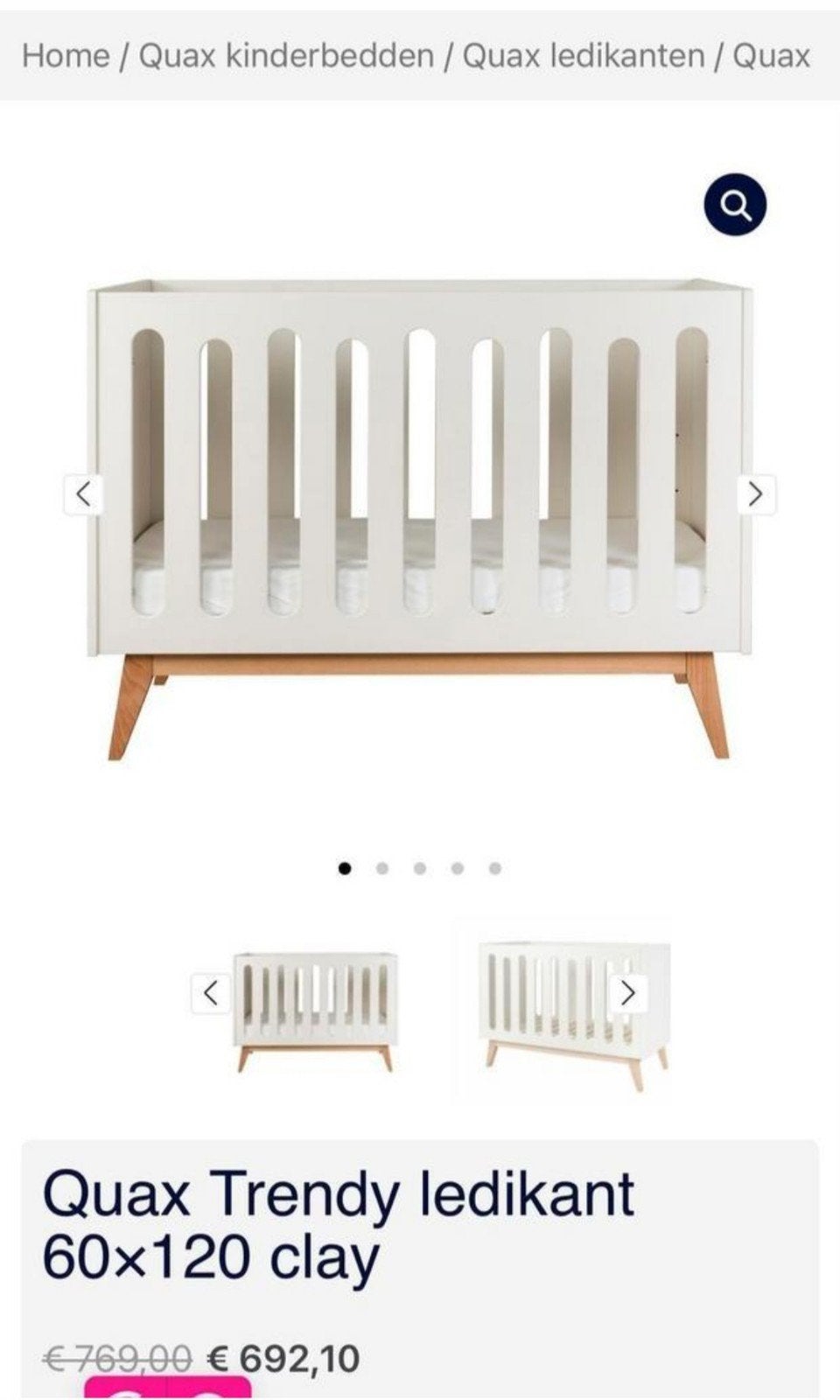 QUAX babybed., Enfants & Bébés, Berceaux & Lits, Utilisé, Lit, Enlèvement