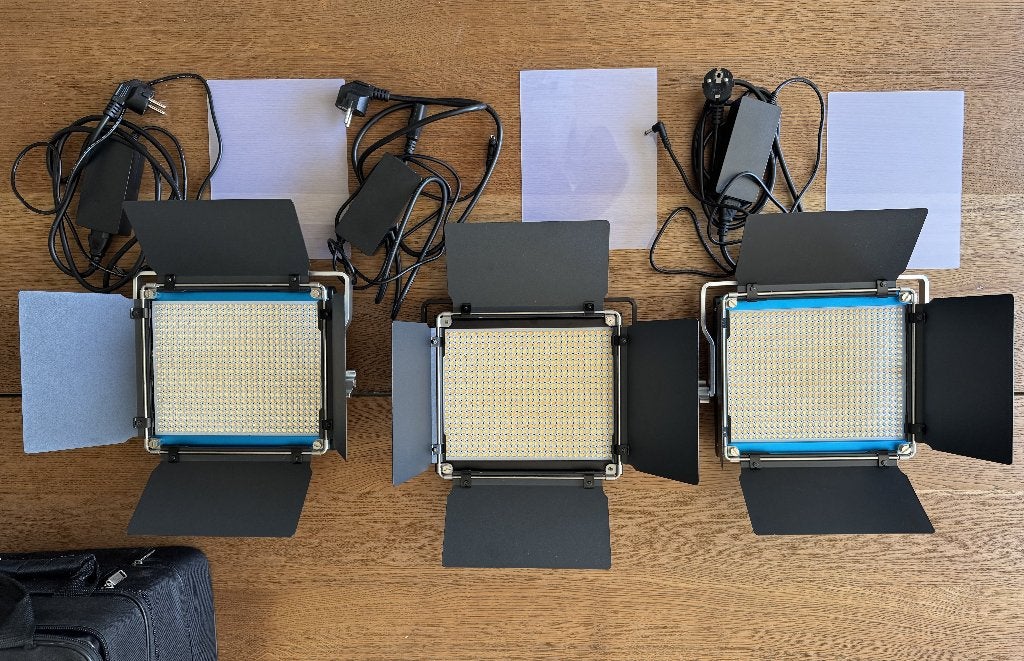 Neewer Bi-color 660 LED videolamp - Set van 3, Belichting, Ophalen of Verzenden, Zo goed als nieuw