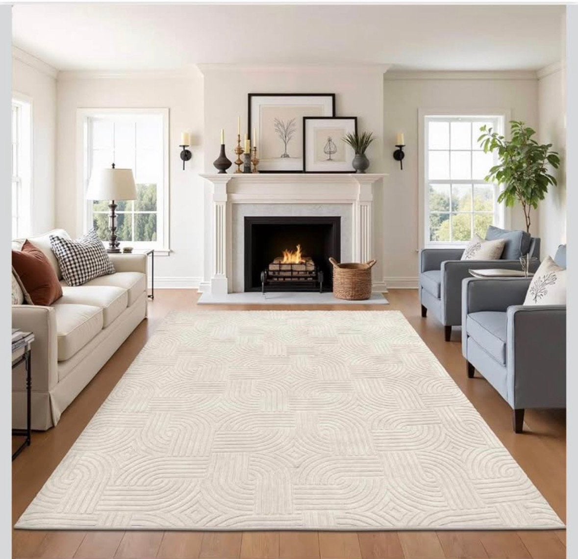 Tapis beige, Enlèvement ou Envoi, Comme neuf, Beige, Tapis