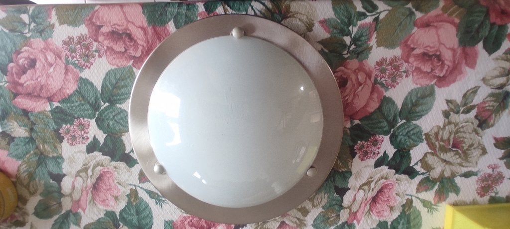 Plafonnier, Autres styles, Blanc, Verre, Enlèvement