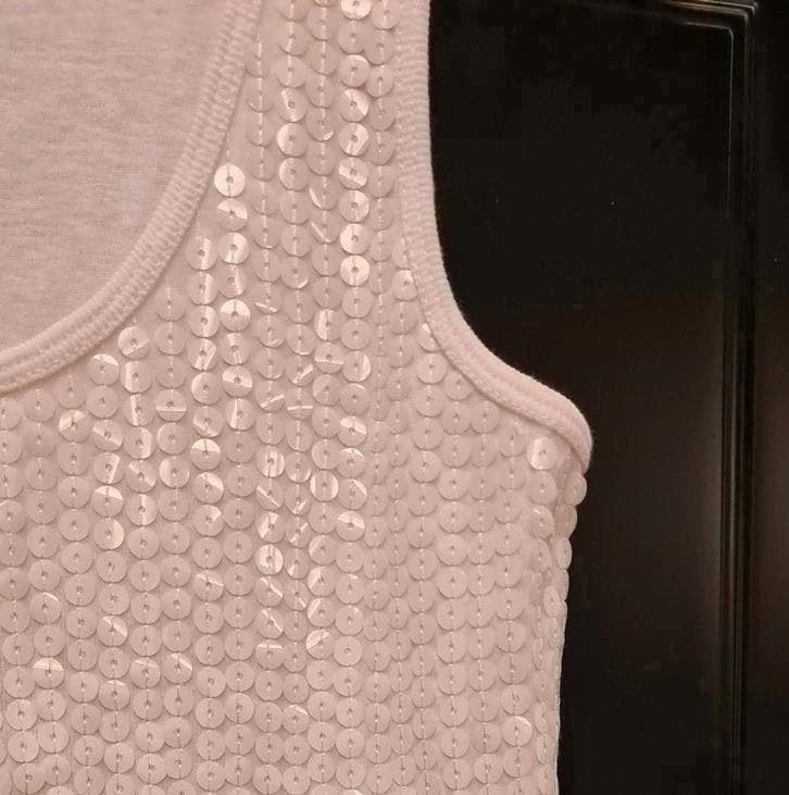 Topje met paillettes, maat XS, Kleding | Dames, New Look, Wit, Ophalen of Verzenden, Zo goed als nieuw