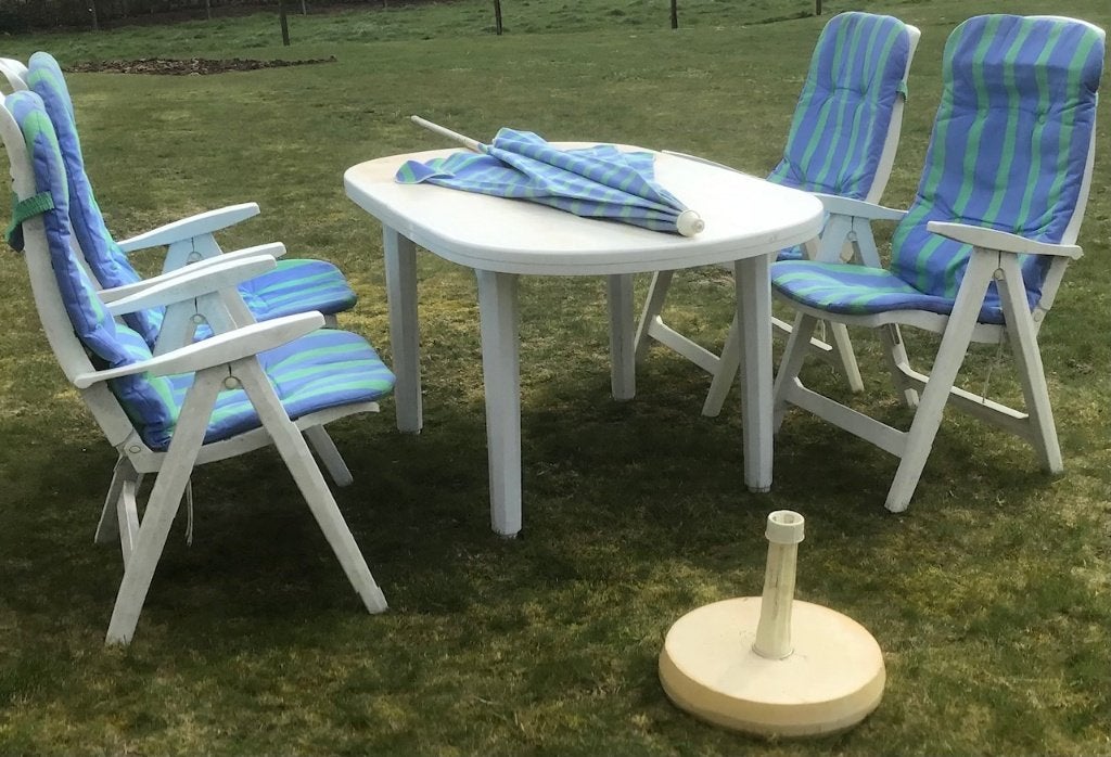 Ensemble de mobilier de jardin, Jardin & Terrasse, Ensembles de jardin, Chaise, Salons de jardin, Synthétique, Utilisé