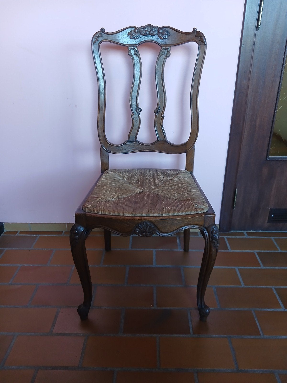 4 chaises de style en chêne, Enlèvement