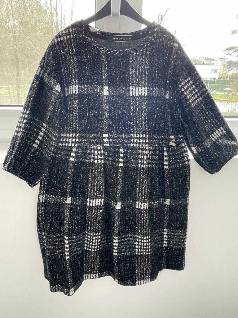 Zwart/wit winterkleed van Very Simple maat 40, Kleding | Dames, Maat 38/40 (M), Zwart, Ophalen of Verzenden, Zo goed als nieuw