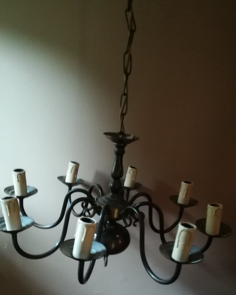Lustre chandelier - 8 branches, Enlèvement, Utilisé, Métal, Classique
