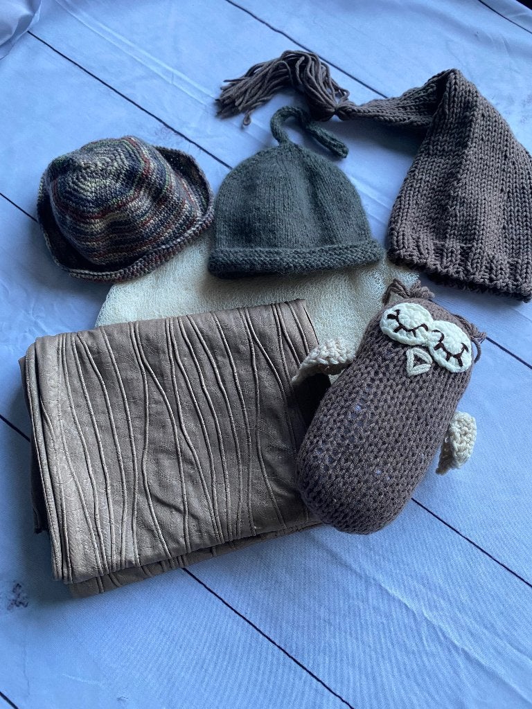 Lot de bonnets et wraps pour shooting  nouveau-né / newborn, Enfants & Bébés, Vêtements de bébé | Bonnets, Écharpes & Moufles