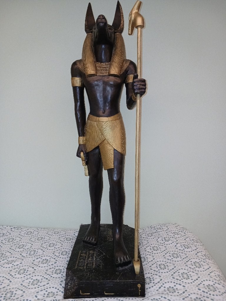 Anubis beeld. Egyptische God, Huis en Inrichting, Ophalen, Zo goed als nieuw, Zwart, Kunststof