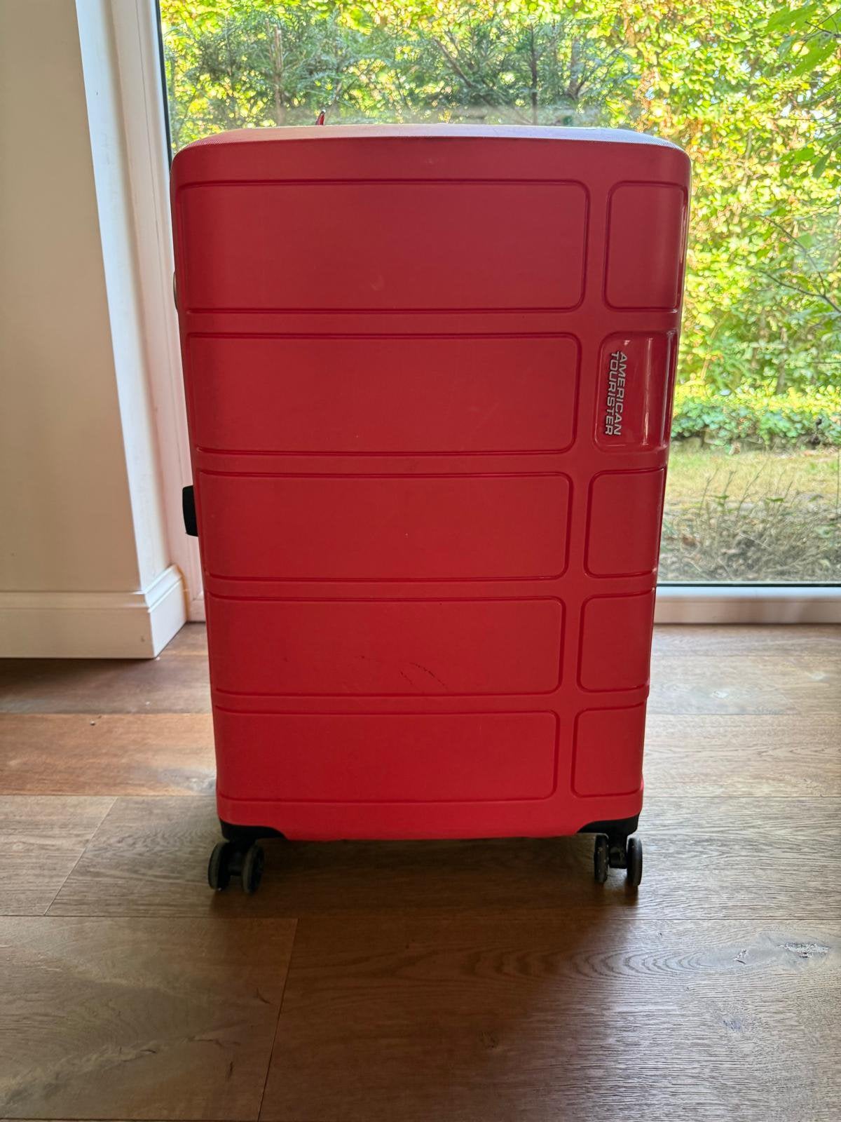 American Tourister Spinner L reiskoffer 99.5L, ichtgewicht, Handtassen en Accessoires, Koffers, Ophalen, Hard kunststof, 45 tot 55 cm