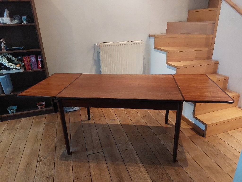 Eettafel TB23 van Cees Braakman voor Pastoe, Ophalen, Gebruikt, 100 tot 150 cm, Teakhout