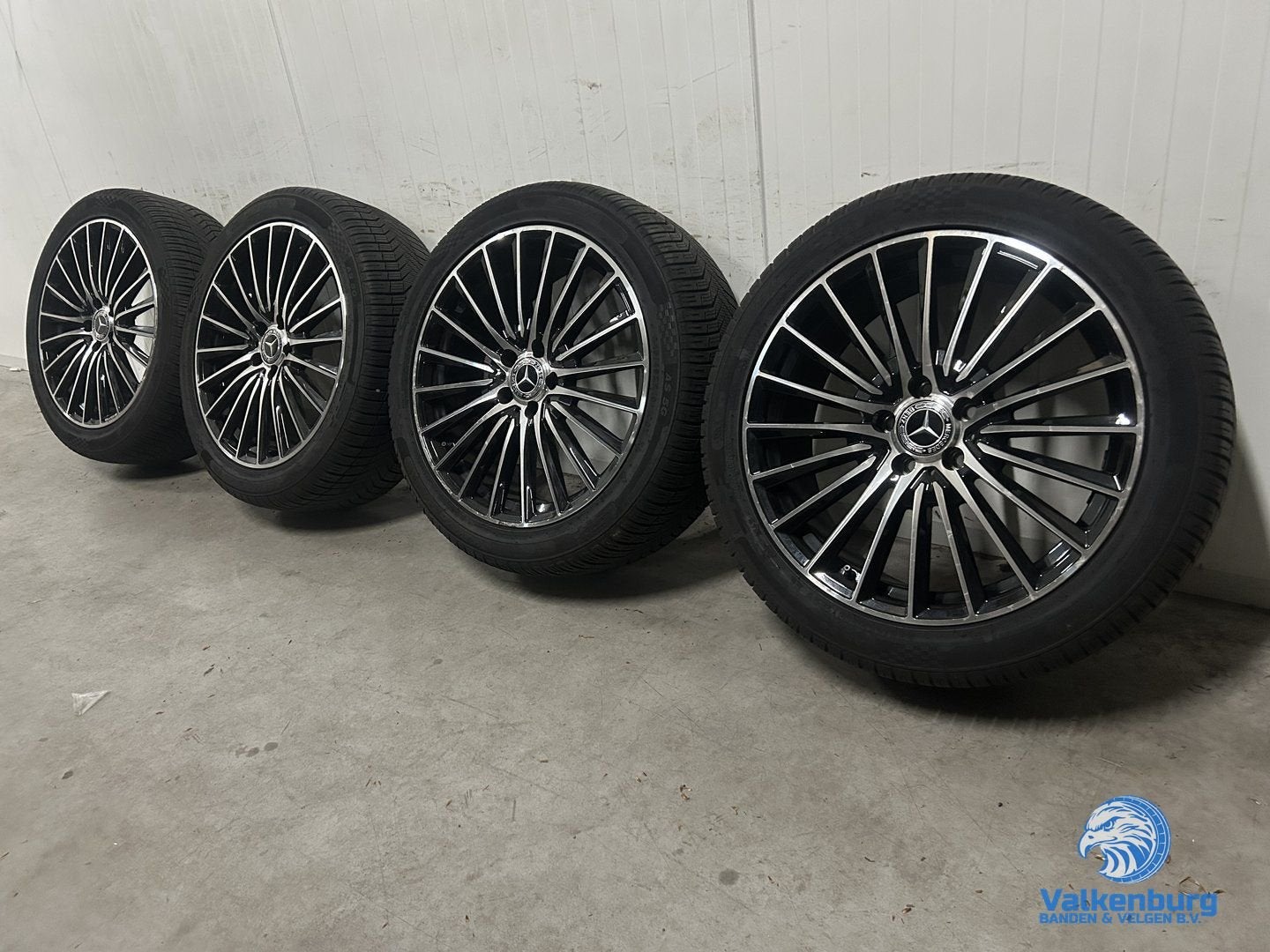7-8mm! Mercedes Vito V-klasse W447 19 inch zwarte velgen TPM, Pneus et Jantes, 245 mm, 4 Saisons, 19 pouces