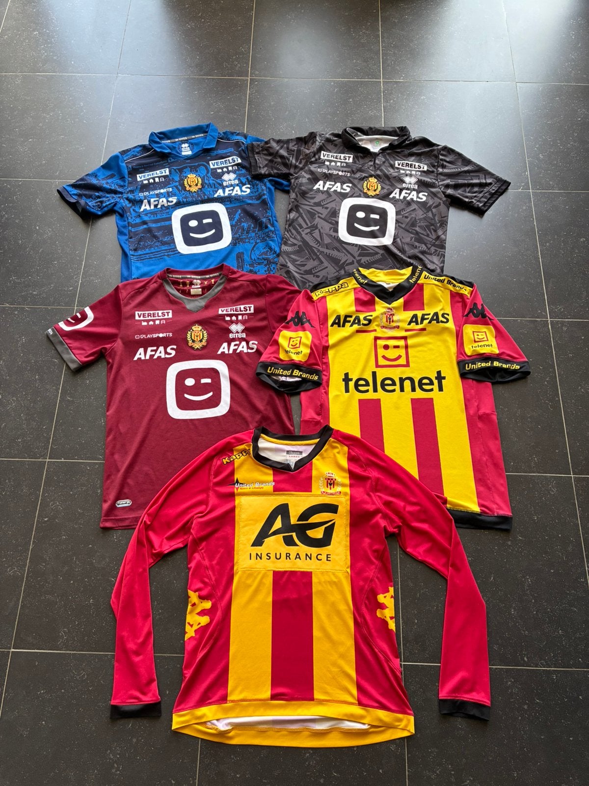 Lot de maillots de football KV Mechelen différentes tailles, Enlèvement ou Envoi, Comme neuf