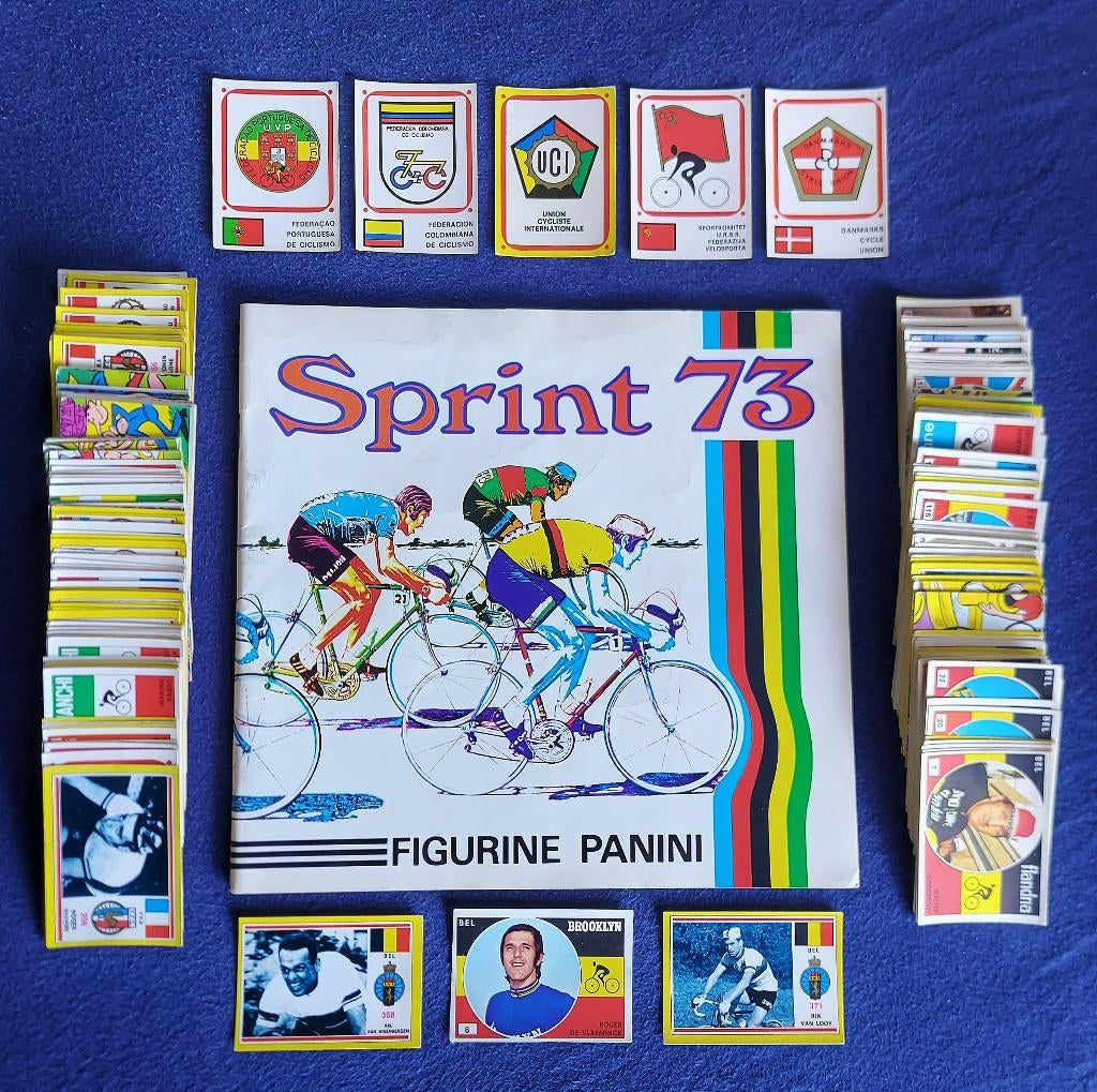 Panini album ' Sprint 73- leeg album+243 versch. losse st. ', Enlèvement ou Envoi, Neuf, Plusieurs autocollants