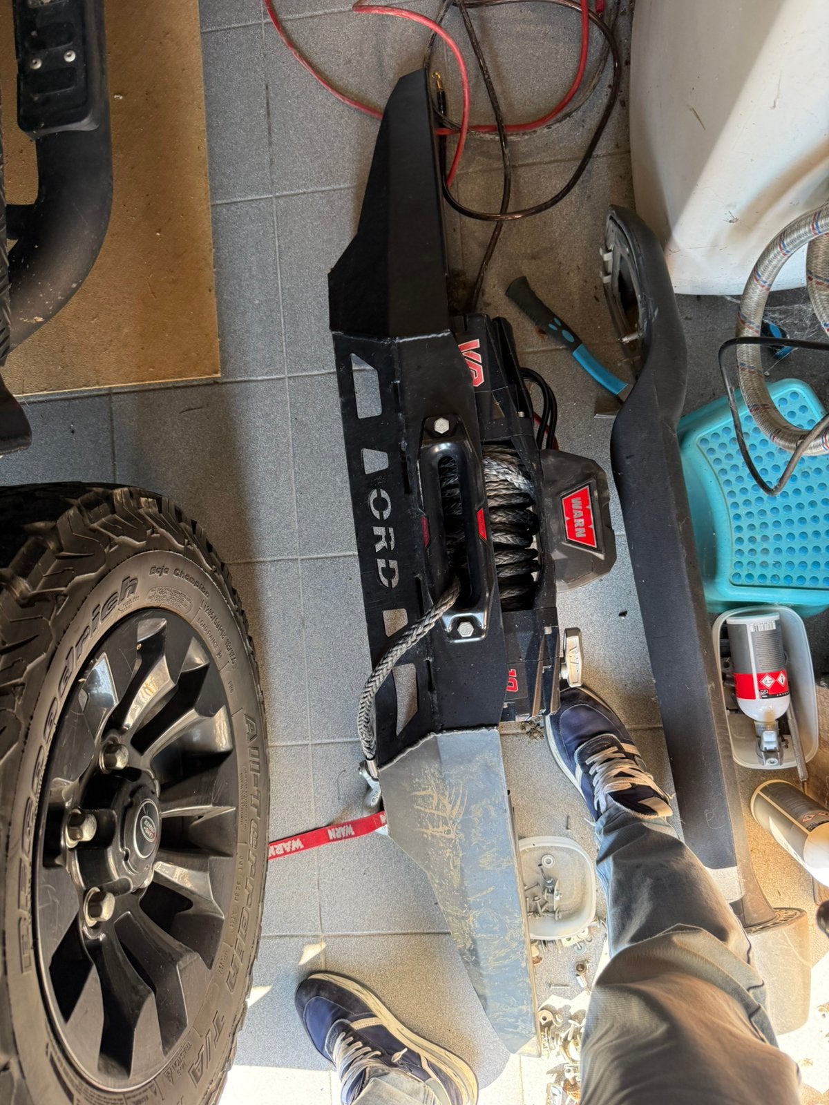 warn winch met of zonder bumper, Ophalen