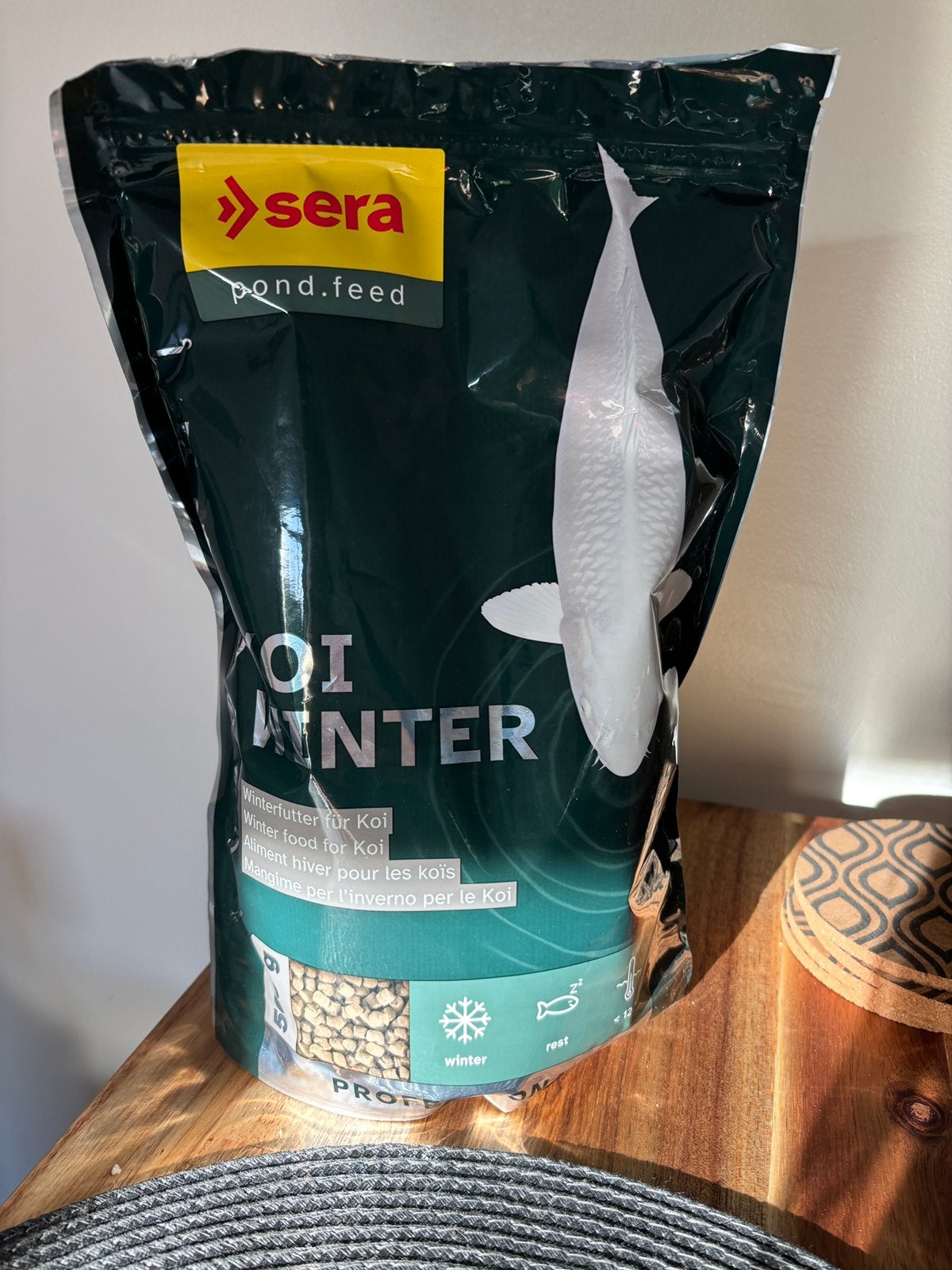 Sera koi winter voer, Ophalen, Vis