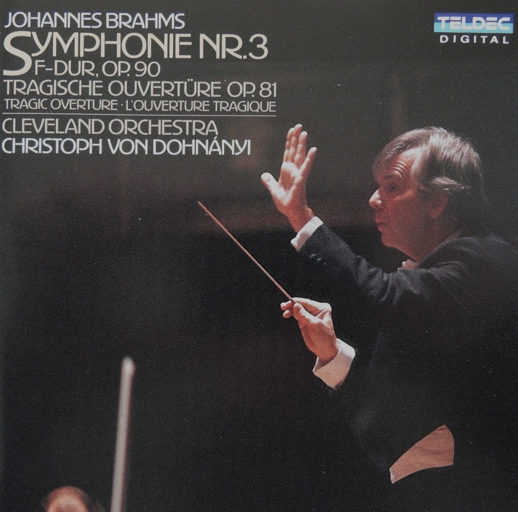 Brahms 3 en Tragische Ouverture - von Dohnanyi - TELDEC- DDD, Orchestre ou Ballet, Enlèvement ou Envoi, Brahms, Comme neuf