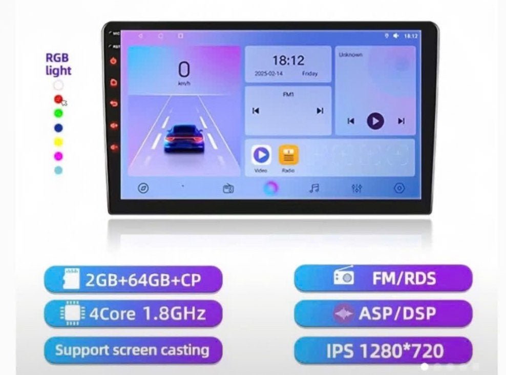 CarPlay autoradio, Android 10”, Ophalen, Nieuw