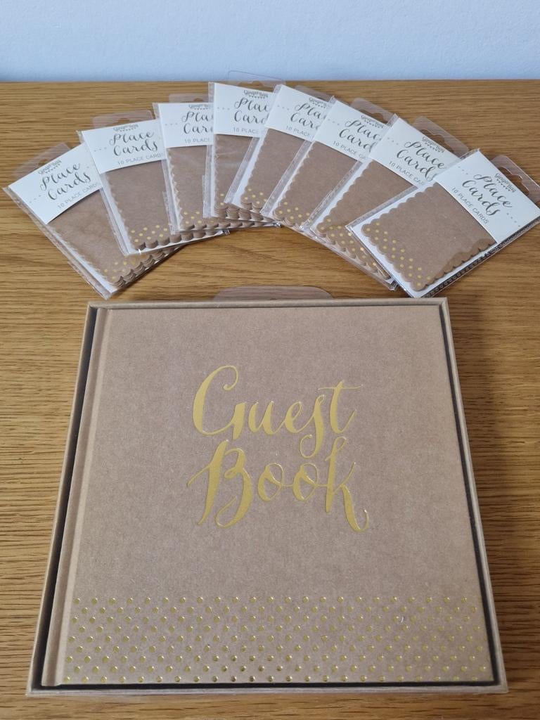 Gastenboek en plaatsnaamkaartjes voor trouwfeest, Ophalen of Verzenden