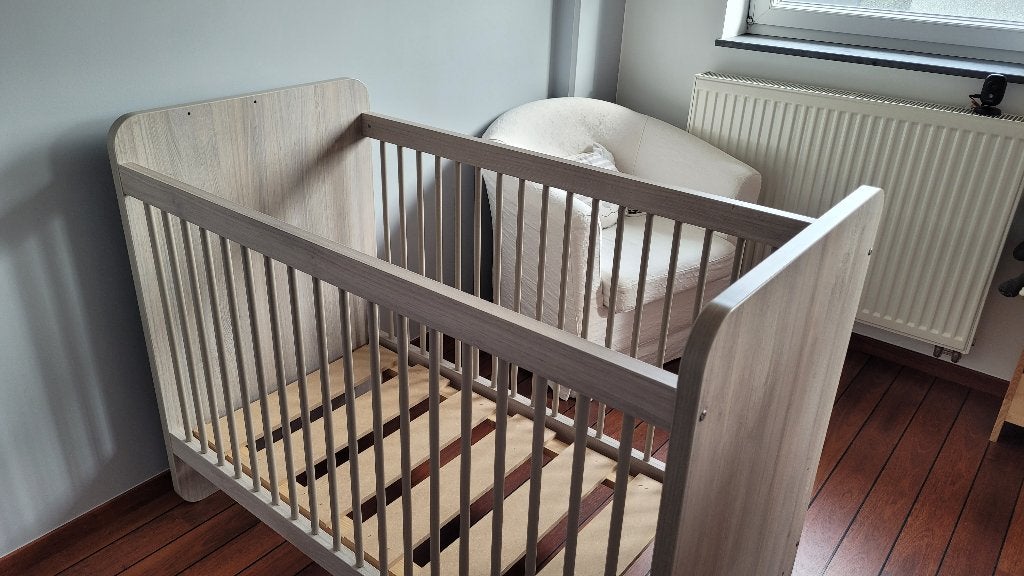 Lit bébé évolutif Milo avec matelas aerosleep, Moins de 70 cm, Utilisé, Moins de 140 cm, Enlèvement