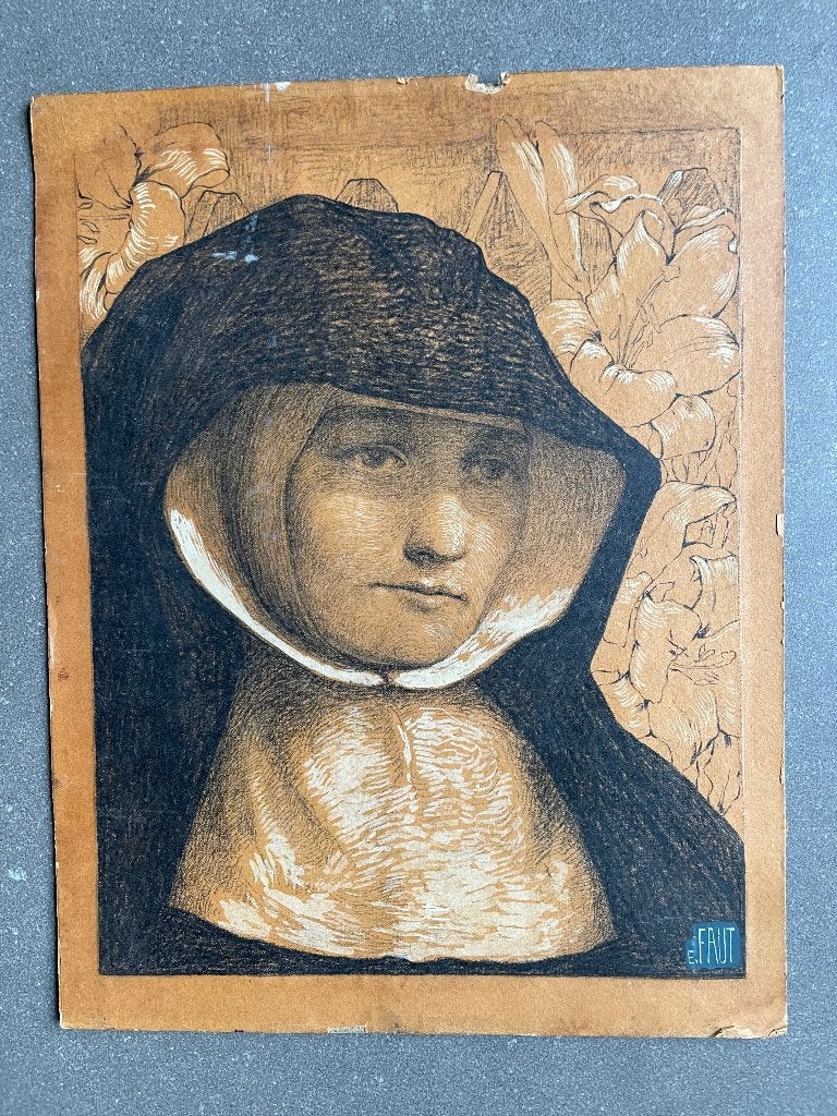 Oude schilderkunst, Antiek en Kunst, Ophalen of Verzenden, Gesigneerd, Tekening, Portret of Personen
