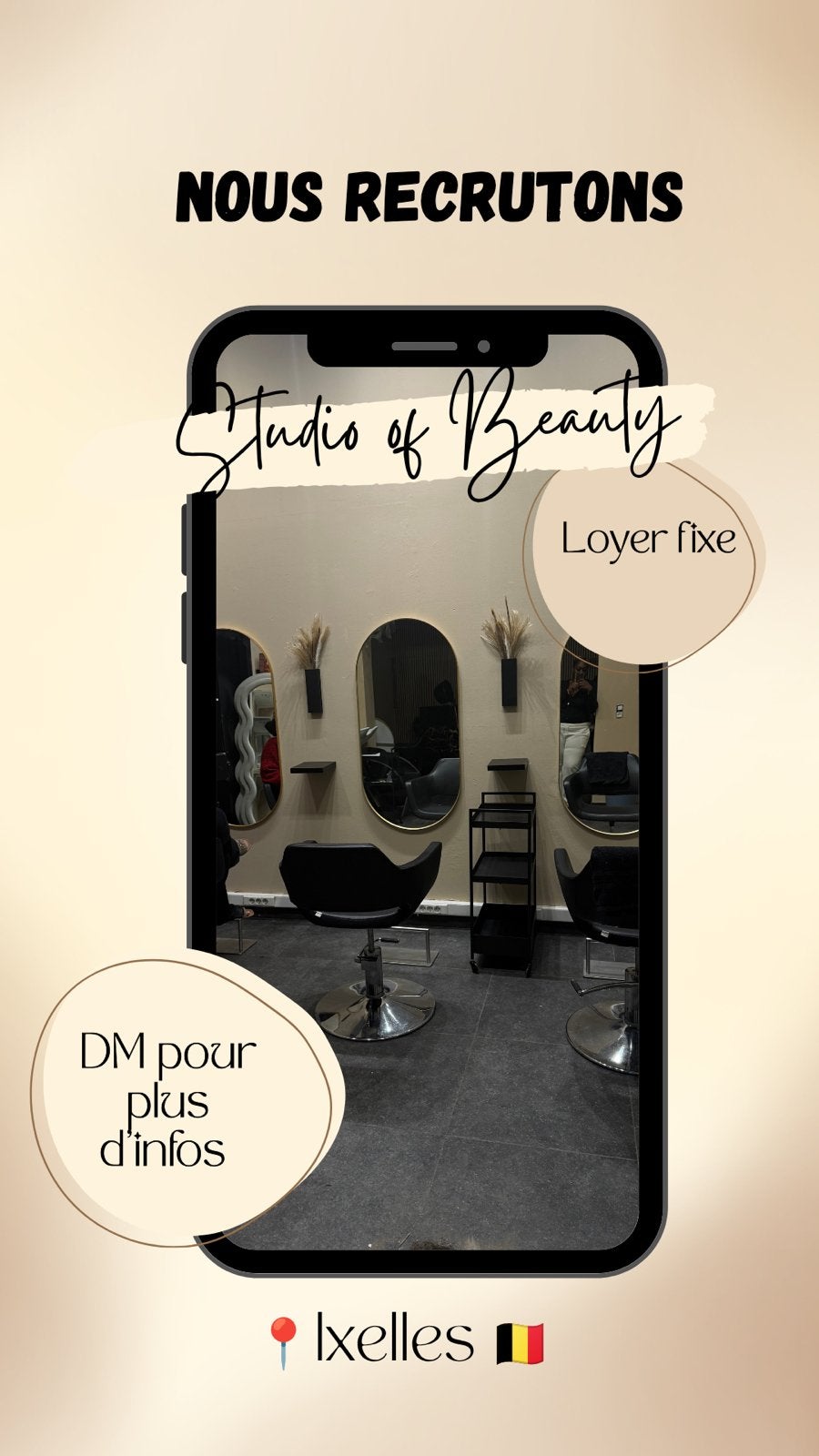 Fauteuil coiffure a louer, Enlèvement