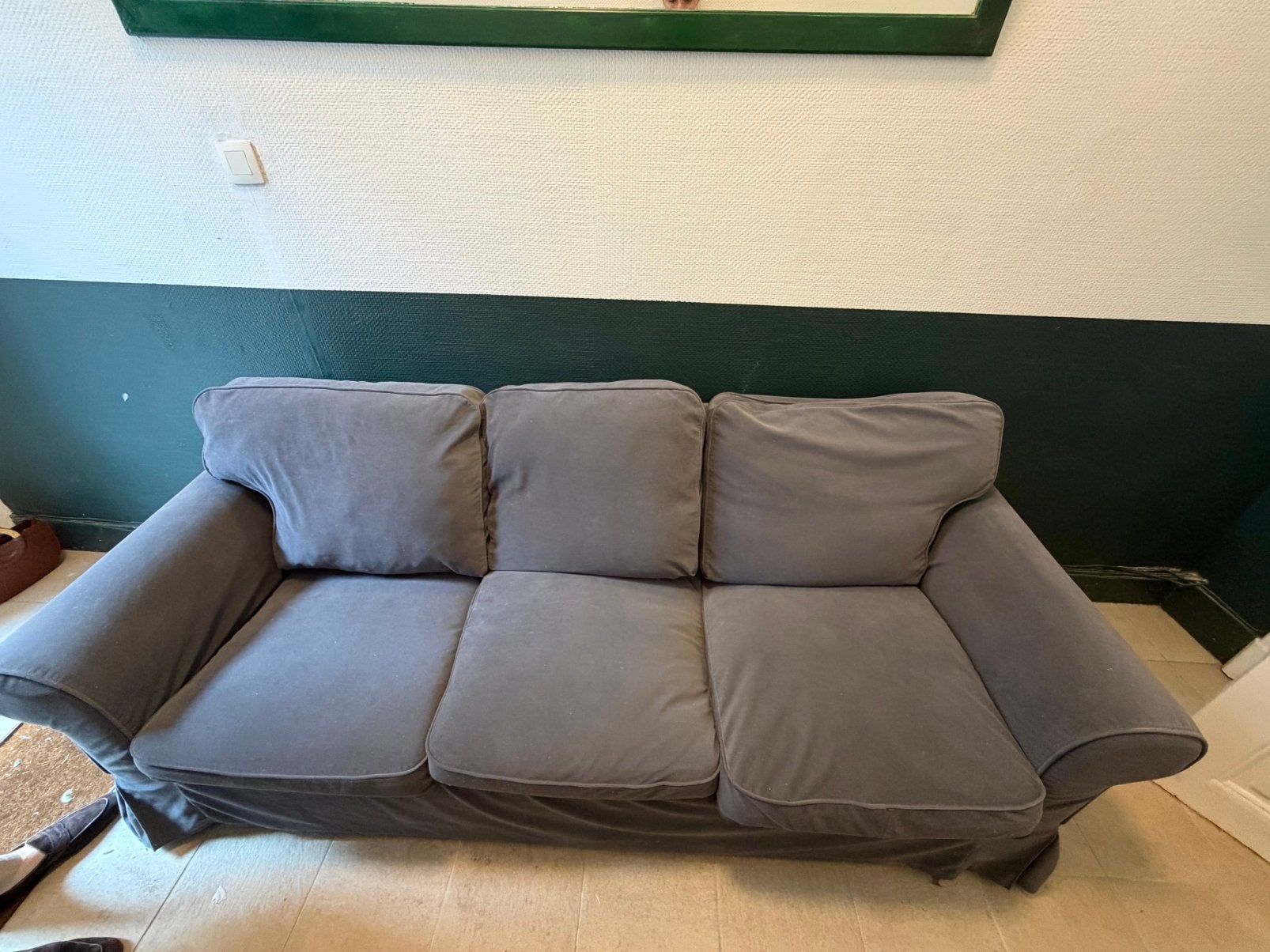 Canape Ikea Ektorp 3 places, Trois personnes, Banc droit, Bois, Comme neuf