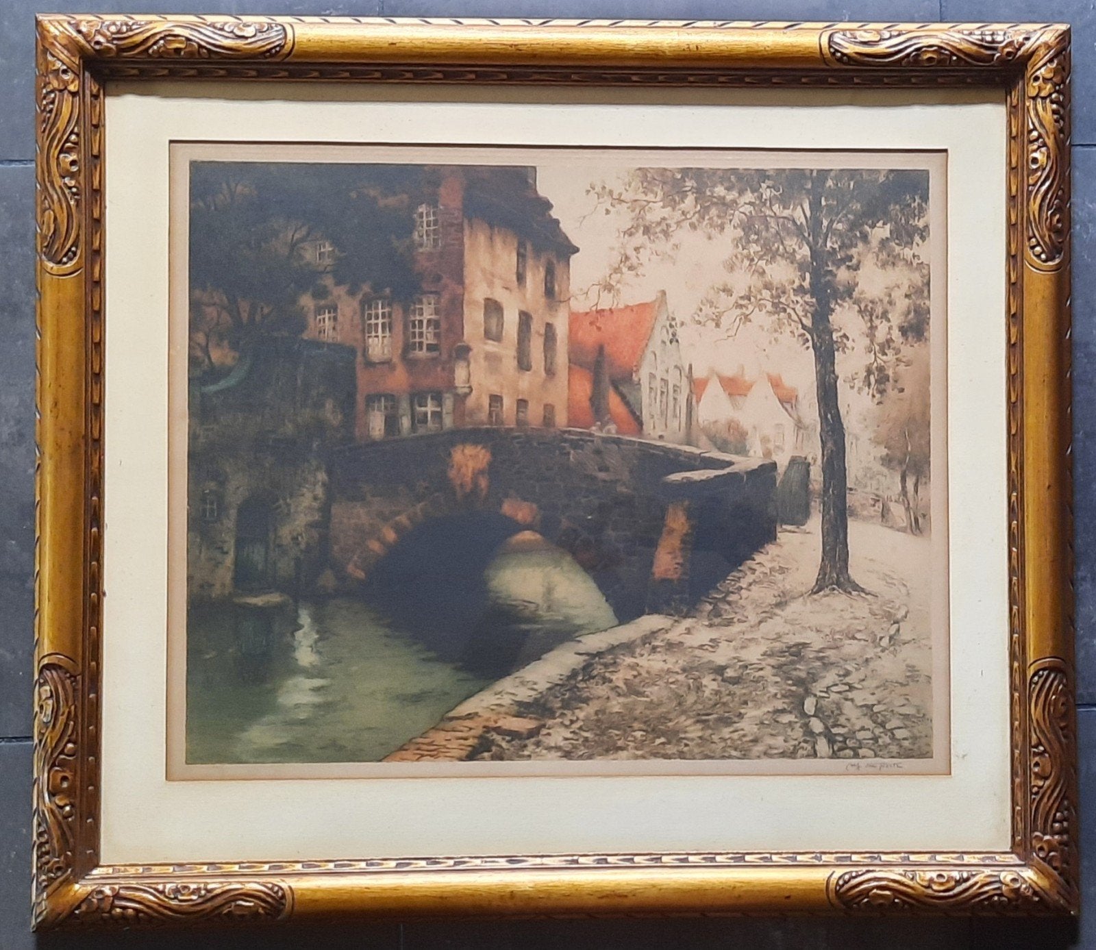 Alfred Van Neste ets 50x60cm, Ophalen, Ets