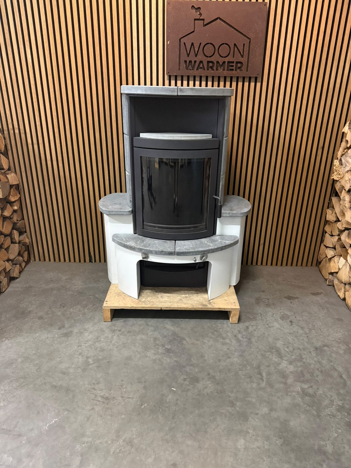 26118 Speksteenkachel Hark 8kw, Ophalen, Gebruikt, Houtkachel, Vrijstaand