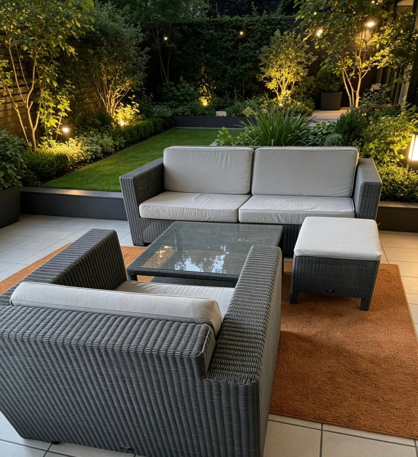 Loungeset Borek, Ophalen, Kunststof, Bank, Loungeset
