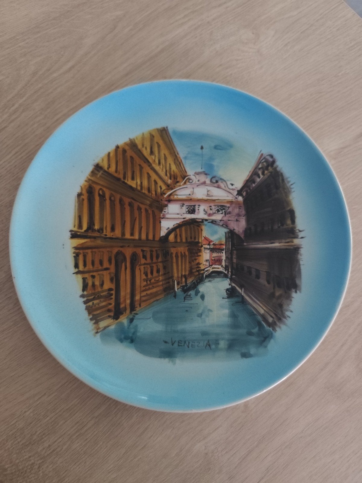 Grande assiette décorative vintage Venise - Made in Italy, Enlèvement ou Envoi