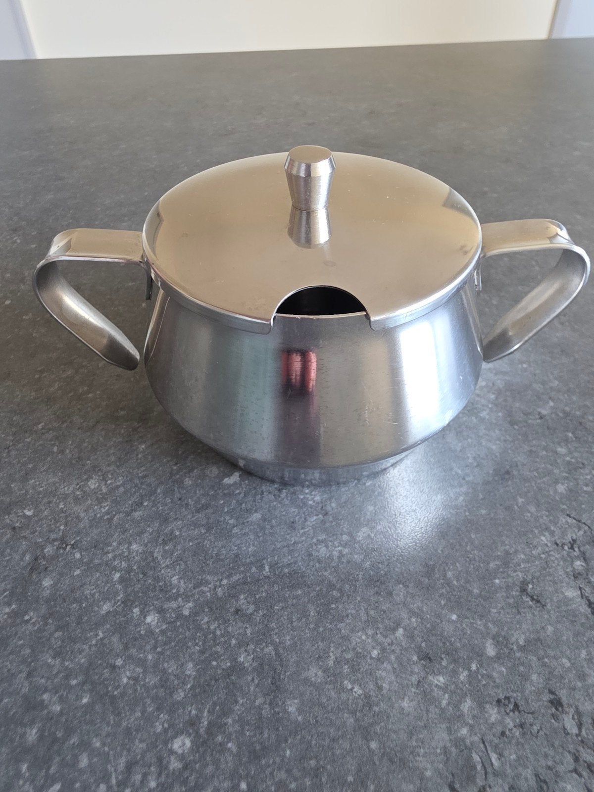 Inox Suikerpot in prima staat, Ophalen
