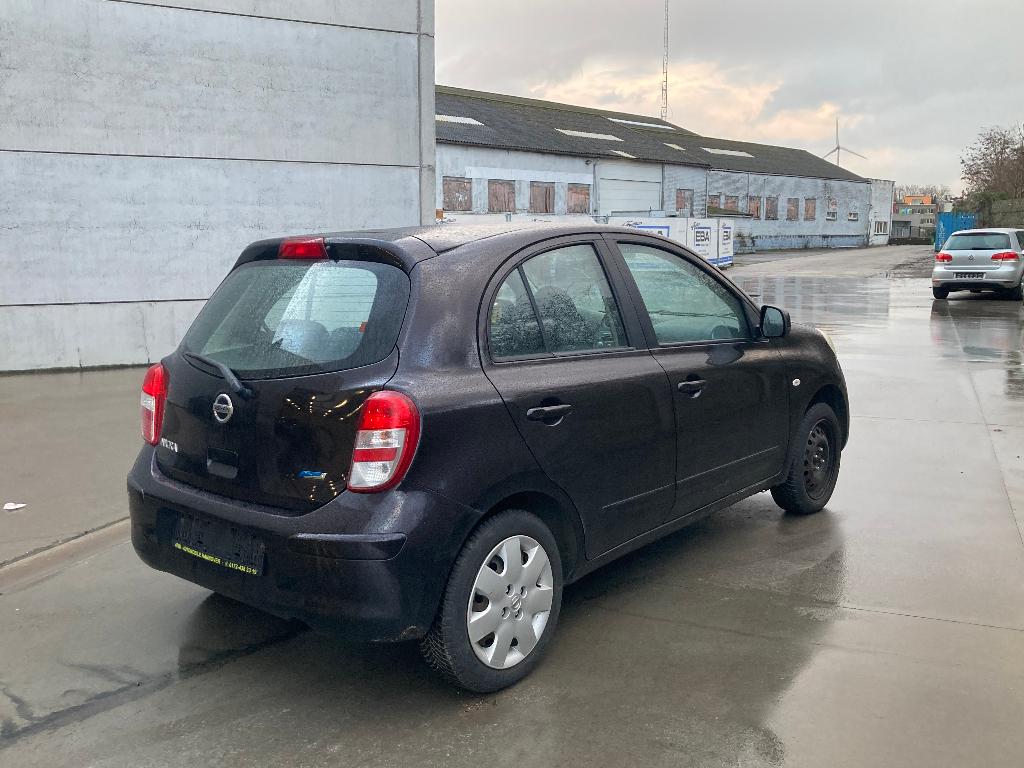 Nissan micra 1.2 benzine 2011 met 119000km*airco*garantie, Auto's, Euro 5, Stof, Zwart, Bruin