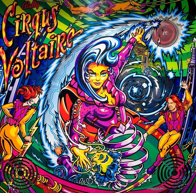 flipperkast cirque voltaire, Verzamelen, Automaten | Flipperkasten, Bally, Ophalen of Verzenden, Zo goed als nieuw, Dot-matrix
