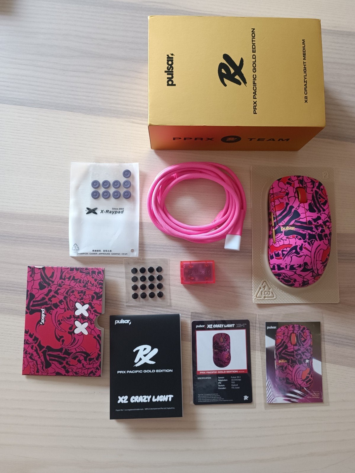 Pulsar x2 Crazylight Medium PRX Gold gelimiteerde editie, Muis, Pulsar, Verzenden, Gaming muis