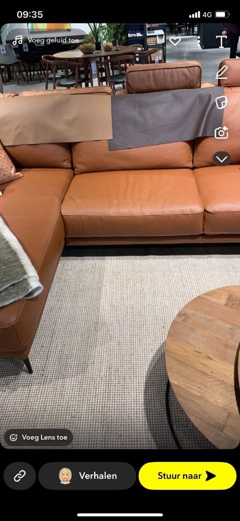 Nieuwe lederen zetel nog ingepakt!, Ophalen, 100 tot 125 cm, Hoekbank, Leer