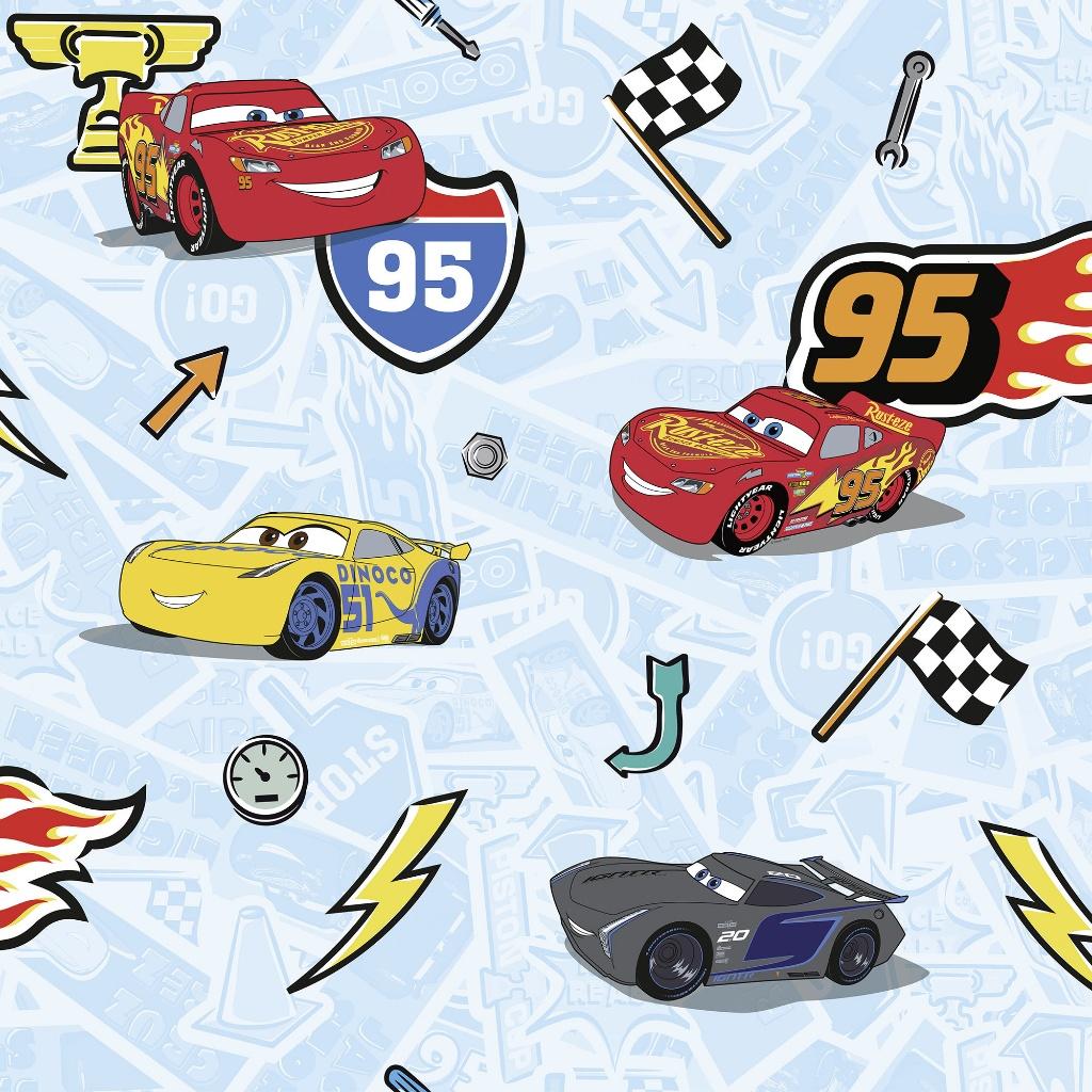 Disney Cars Vlies Behangrol - 1005x53 cm - Let's Race, Ophalen of Verzenden, Nieuw, Wanddecoratie