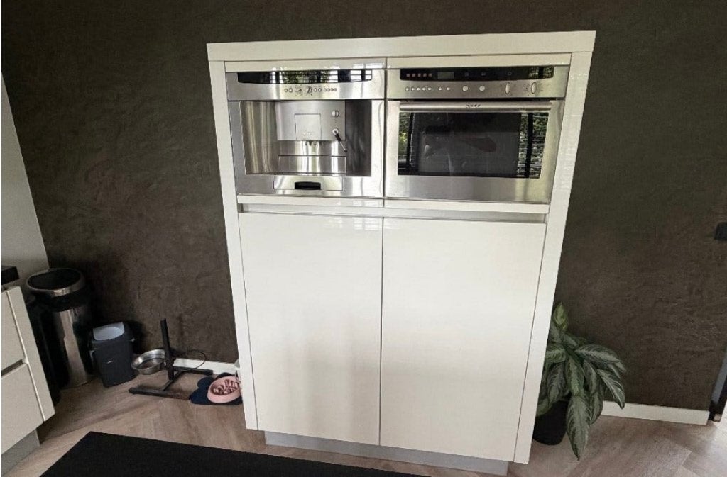 ✨ 3 DELIG HOOGGLANS KEUKEN +APPARATUUR   ✨, Greeploos, Wit, Graniet of Steen, Dubbelwandige keuken