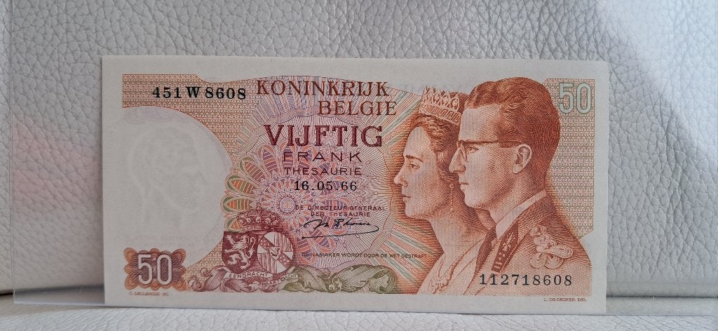 50 frank Koninklijk Paar - D'haeze - Fdc, Postzegels en Munten, Verzenden, Los biljet
