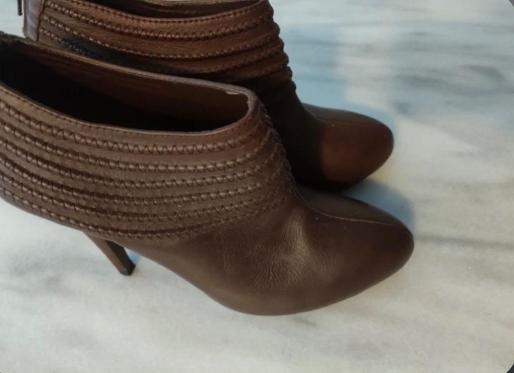 Leder hakken Zara, Kleding | Dames, Bruin, Verzenden, Zara, Zo goed als nieuw
