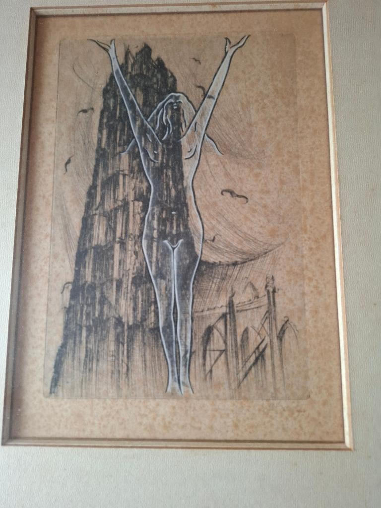 Littho de Ben genaux gratte ciel, Antiquités & Art, Enlèvement
