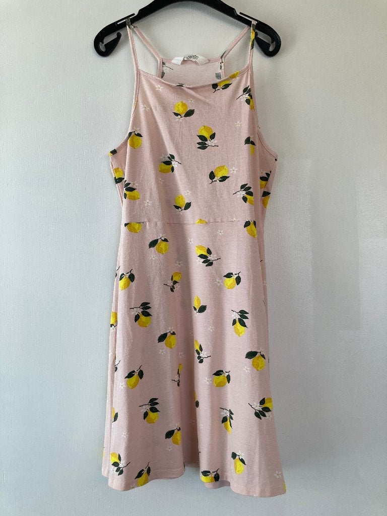 Zomers roze citroenen jurkje - H&M - maat 146/152, Enfants & Bébés, Vêtements enfant | Taille 146, Robe ou Jupe, Enlèvement ou Envoi