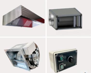 Pack Hotte pro inox HSE anti odeurs pour restaurant, Articles professionnels, Envoi
