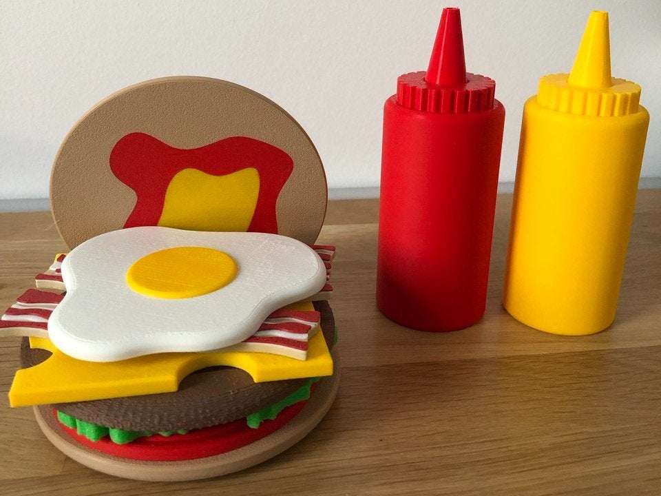Speelgoed Burger | Hamburger voor Speelkeukentje, Ophalen of Verzenden, Nieuw, Kunststof, Speelkeuken-accessoire